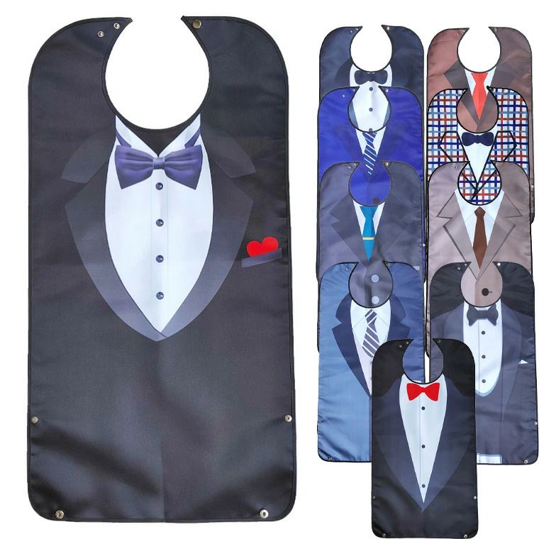 【2429円→実質2186円 P5+5%COUPON! 11/27 1:59迄】2枚セット フォーマルの場もOK 楽しくお洒落にお食事 介護 入院 食事 エプロ...