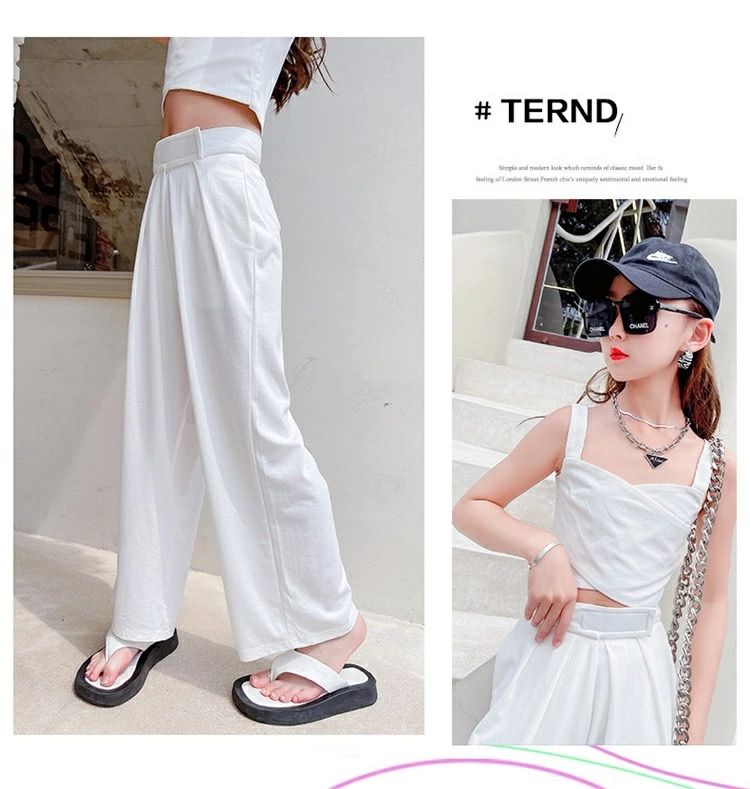 【4299円→実質3869円 P5+5%COUPON! 11/27 1:59迄】キッズダンス 女の子 セットアップ ダンス衣装 子供服 パンツセット 夏 タンクトップ 夏用 袖なし 肩出し 可愛い 女の子 長ズボン ホワイト 110-170cm 大人っぽい ワイドパンツ 韓国ファション 2点セット リゾート 2