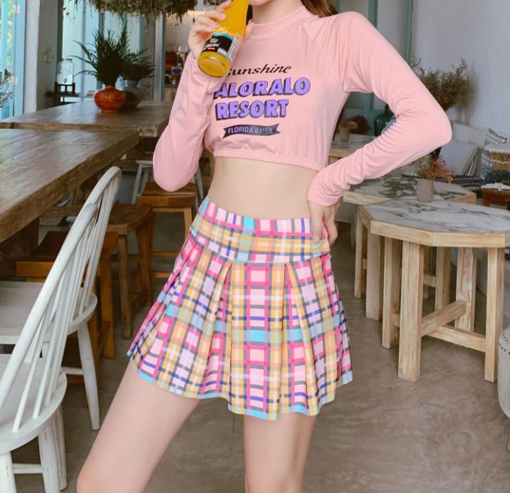 【3999円→実質3599円 P5+5%COUPON! 11/27 1:59迄】レディース 水着 10代 20代 中学生 高校生 体型カバー タンキニ 小さい胸にも安心 学..