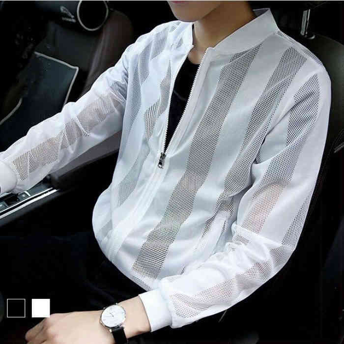 【1836円→実質1652円 P5+5%COUPON! 11/27 1:59迄】冷感 メンズ サマーカーディガン サマーカーディガン 春 ストライプ 冷房対策 ...