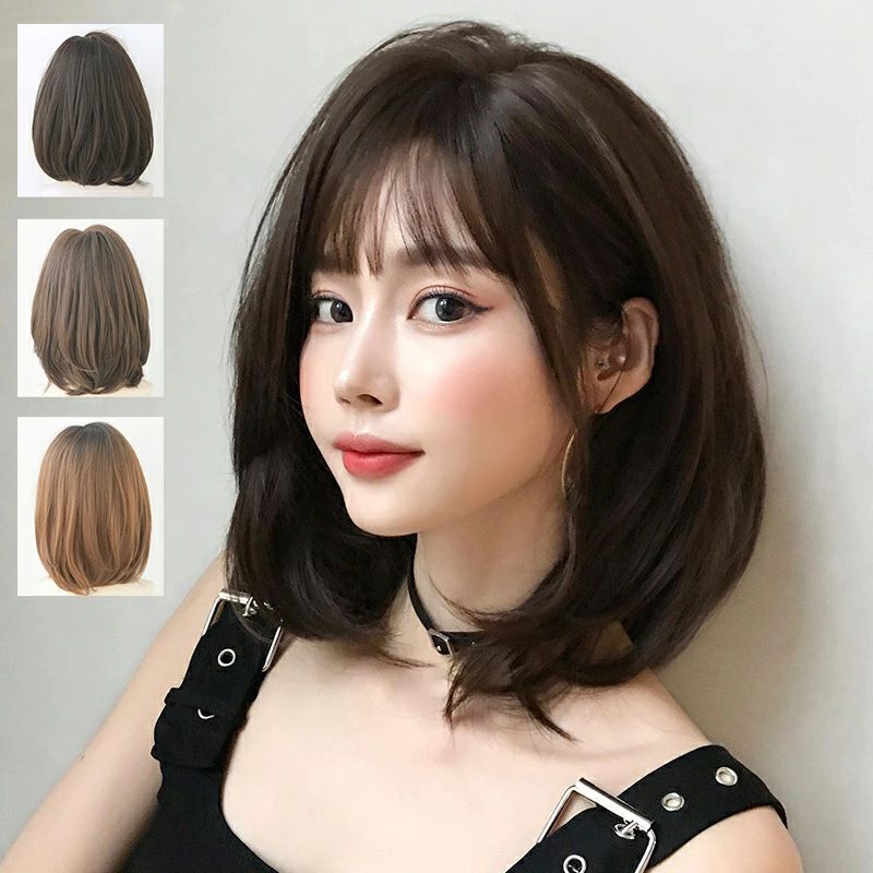 【3299円→実質2969円 P5+5%COUPON! 11/27 1:59迄】ウィッグ ミディアム ボブ 人工毛 長さ40CM かつら 女性 ファッション 普段 使い 金髪 黒髪 セミロング フルウィッグ レディース カール ゆるふわ コスプレ wig 自然 小顔効果 ネット アッシュベージュ