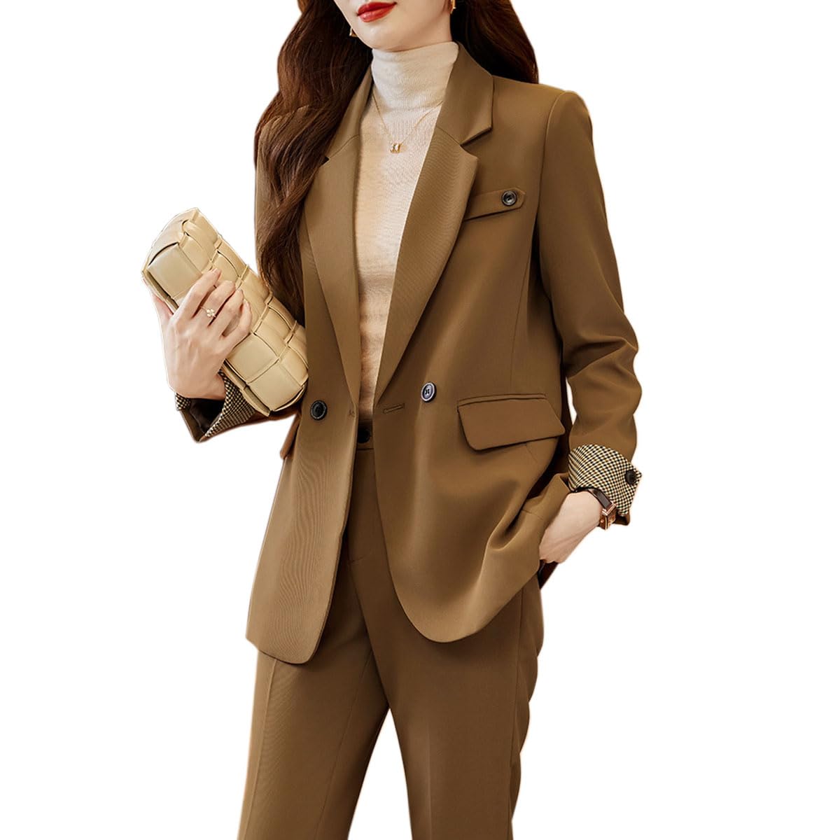 【8988円→実質7640円 P10+5%COUPON! 11/19 23:59迄】スーツ レディース パンツスーツ 上下セット ズボン 長袖 おしゃれ 気質 エレガント カジュアル オフィス 通勤 ビジネス ol フォーマル 結婚式 発表会 入学式 卒業式 春 秋 ジャケット テーラードジャケット パンツ