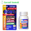 BION3(バイオン3) 30粒【佐藤製薬】 ▼乳酸菌・赤ブドウ葉エキスを含有したマルチビタミン・ミネラルが誕生！ ●「BION3(バイオン3) 30粒」は、世界各国でBION3のブランド名と統一したパッケージで販売を行っているサプリメントです。（イギリスではMultibiontaのブランド名で販売されています） BION3は、乳酸菌とハーブにビタミン・ミネラルを含有した新しいタイプのマルチビタミン・ミネラルです。（メルクには、異なったプロバイオティクスを使用した製法があります）さらに日本でも製剤特許を取得した3層のタブレットのため、乳酸菌がミネラルなどのほかの成分の影響を受けずに腸まで届きます。 1日1粒の服用で、乳酸菌（フェカリス菌）と赤ブドウ葉エキスに8種類のビタミンと5種類のミネラルを手軽にとることができます。毎日を健康に過ごしたい方、偏食や外食が多い方、体力が低下気味の方、生活習慣病などが気になる方におすすめです。 ●BION3(バイオン3)の特徴！ ■毎日を健康で元気に過ごしたい現代人におすすめの栄養機能食品です。 ■1日1粒の服用で健康維持ができます。 ■BION3[バイオンスリー]はビオチンやビタミンB群など12種類のビタミンと9種類のミネラル、 乳酸菌、さらに今話題のポリフェノールを含むブドウ葉エキスまでも配合。 ■製法特許を取得した小粒の3層タブレットで、乳酸菌を死滅させずに、生きたまま腸に届けます。 内容量 30粒 規格成分 1粒あたり 乳酸菌（フェカリス菌体） / 5mg、乳酸菌（有胞子性乳酸菌） / 5mg、乳酸菌（アシドフィルス菌） / 10mg、ポリフェノール / 30%以上含有、レスベラトール / 50ppm以上含有、アントシアニン / 0.4%以上含有 栄養成分表示 1粒あたり…エネルギー 1.05kcal、タンパク質 0.01g、脂質 0.005g、炭水化物 0.24g、ナトリウム 0.46mg、ビオチン 40ug、亜鉛 2.1mg、銅 1.4mg、鉄 2.5mg、マグネシウム 11.6mg、カルシウム 11.2mg、ビタミンB1 0.6mg、ビタミンB2 0.5mg、ビタミンB6 1mg、ビタミンB12 1ug、ナイアシン4mg 4mg、 葉酸 40ug、ビタミンC 20mg お召し上がり方 1日に1粒を目安に、水などでお召し上がり下さい。 製造販売元 佐藤製薬株式会社 東京都港区元赤坂1-5-27 AHCビル 03-5412-7393 受付時間 9：00〜17：00 (土・日・祝日を除く） 広告文責 株式会社ウィーズ TEL. 048-796-7757 区分 栄養機能食品 原産国 日本