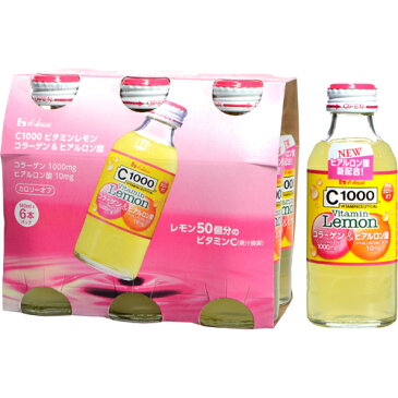 【★】C1000 ビタミンレモン コラーゲン＆ヒアルロン酸 140ml×6本入 【ハウスウェルネス】