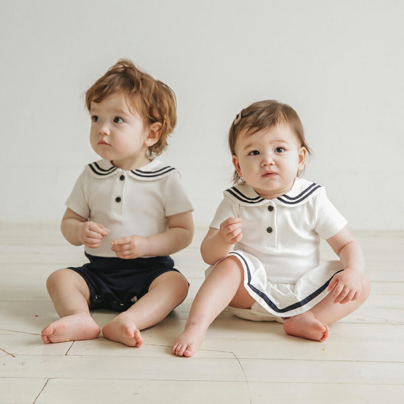 双子ベビー服】双子コーデがかわいい！赤ちゃんのペアルックロンパース