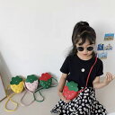 いちご 苺 ラウンドショルダー カゴバック カゴバッグ キッズ かご ベビー ショルダー ショルダーバッグ 子供 かばん カバン 鞄 韓国 ベビーバッグ キッズ...