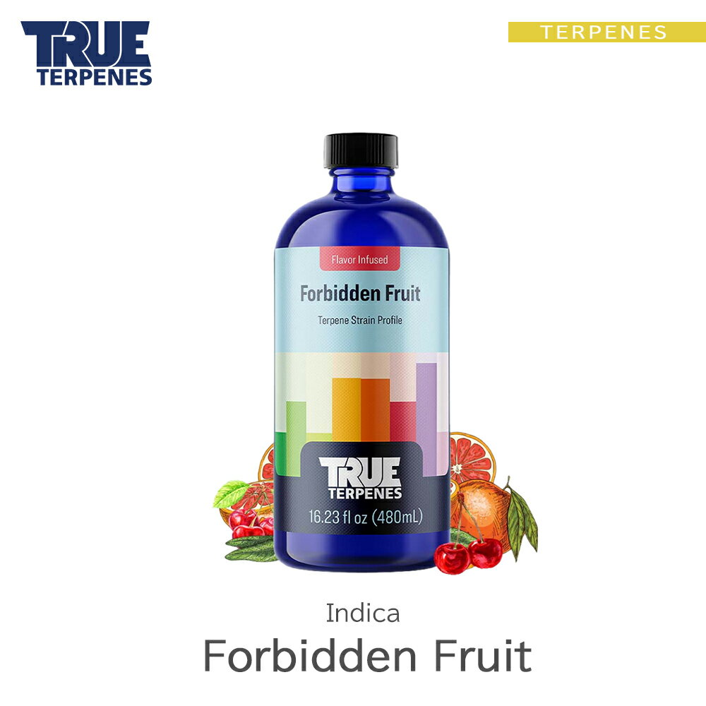 TRUE TERPENES 『Flavor Infused Strain -Forbidden Fruit-』1ml 5ml 10ml 30ml インディカ フレーバー テルペン 香料 原料 リキッド カートリッジ テルペンフレーバー 天然テルペン USA産 ベイプ VAPE 電子タバコ CBD CBN CBG CBC オーガニック