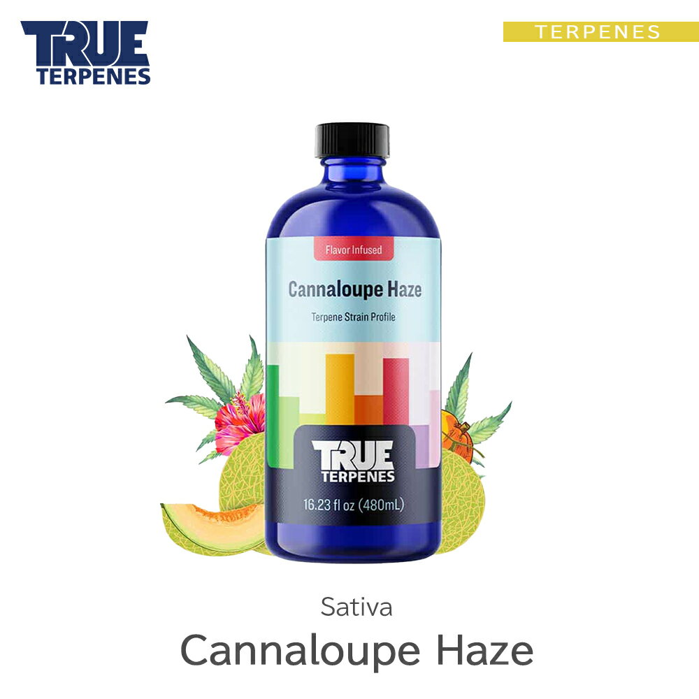 TRUE TERPENES 『Flavor Infused Strain -Cannaloupe Haze-』1ml 5ml 10ml 30ml サティバ フレーバー テルペン 香料 原料 リキッド カートリッジ テルペンフレーバー 天然テルペン USA産 ベイプ VAPE 電子タバコ CBD CBN CBG CBC オーガニック