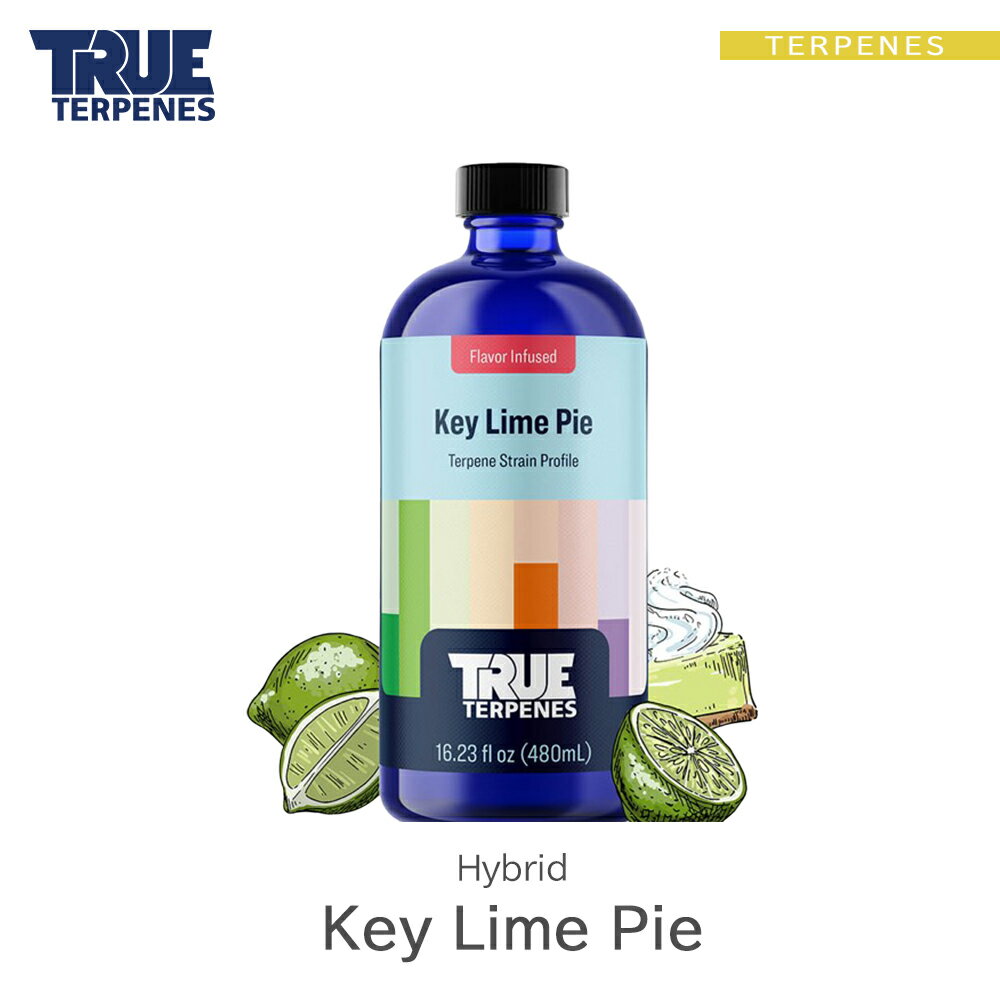 TRUE TERPENES 『Flavor Infused Strain -Key Lime Pie-』1ml 5ml 10ml 30ml ハイブリッド フレーバー テルペン 香料 原料 リキッド カートリッジ テルペンフレーバー 天然テルペン USA産 ベイプ VAPE 電子タバコ CBD CBN CBG CBC オーガニック