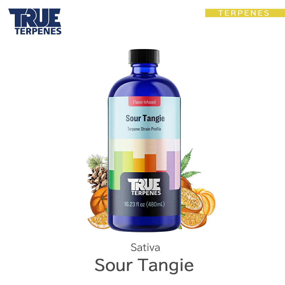 TRUE TERPENES 『Flavor Infused Strain -Sour Tangie-』1ml 5ml 10ml 30ml サティバ フレーバー テルペン 香料 原料 リキッド カートリッジ テルペンフレーバー 天然テルペン USA産 ベイプ VAPE 電子タバコ CBD CBN CBG CBC オーガニック