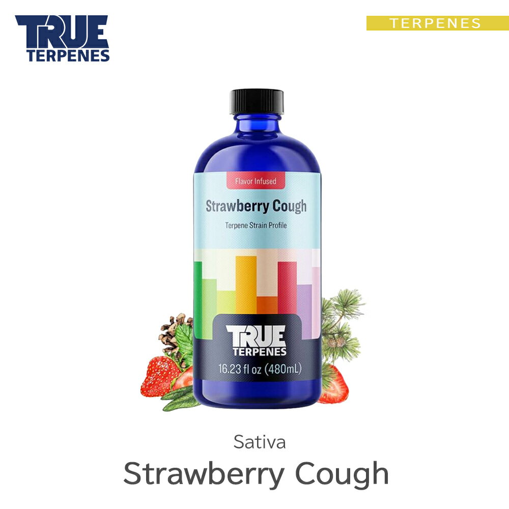 TRUE TERPENES 『Flavor Infused Strain -Strawberry Cough-』1ml 5ml 10ml 30ml サティバ フレーバー テルペン 香料 原料 リキッド カートリッジ テルペンフレーバー 天然テルペン USA産 ベイプ VAPE 電子タバコ CBD CBN CBG CBC オーガニック