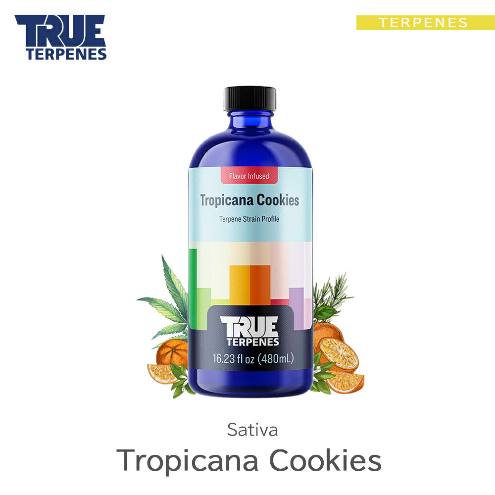 TRUE TERPENES 『Flavor Infused Strain -Tropicana Cookies-』1ml 5ml 10ml 30ml サティバ フレーバー テルペン 香料 原料 リキッド カートリッジ テルペンフレーバー 天然テルペン USA産 ベイプ VAPE 電子タバコ CBD CBN CBG CBC オーガニック