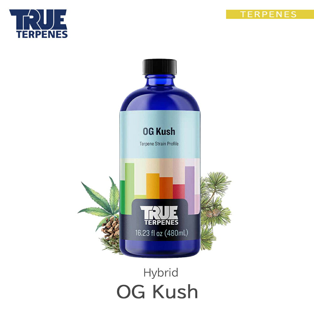 TRUE TERPENES 『Classic Strains -OG Kush-』1ml 5ml 10ml 30ml ハイブリッド フレーバー テルペン 香料 原料 リキッド カートリッジ テルペンフレーバー 天然テルペン USA産 ベイプ VAPE 電子タバコ CBD CBN CBG CBC オーガニック