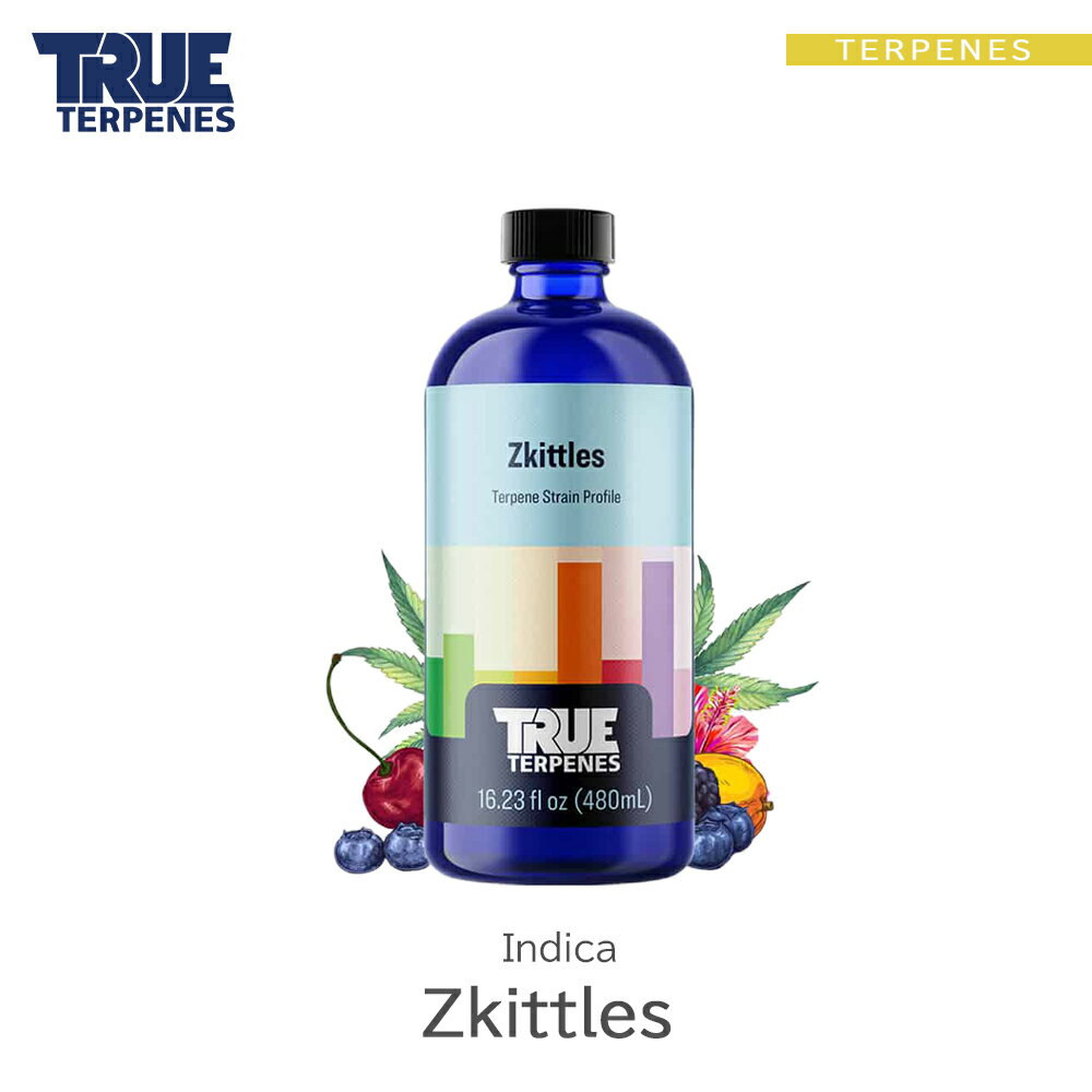 TRUE TERPENES 『Classic Strains -Zkittles-』1ml 5ml 10ml 30ml インディカ フレーバー テルペン 香料 原料 リキッド カートリッジ テルペンフレーバー 天然テルペン USA産 ベイプ VAPE 電子タバコ CBD CBN CBG CBC オーガニック