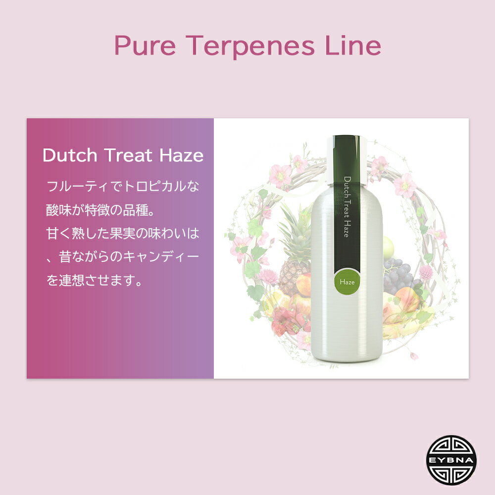 Leafycollectiveの＼即日発送／ テルペン イスラエル EYBNA 『Pure Terpenesシリーズ -Dutch Treat Haze-』1ml フレーバー 香料 リキッド カートリッジ 天然テルペン ベイプ VAPE 電子タバコ オーガニック｜アングル3