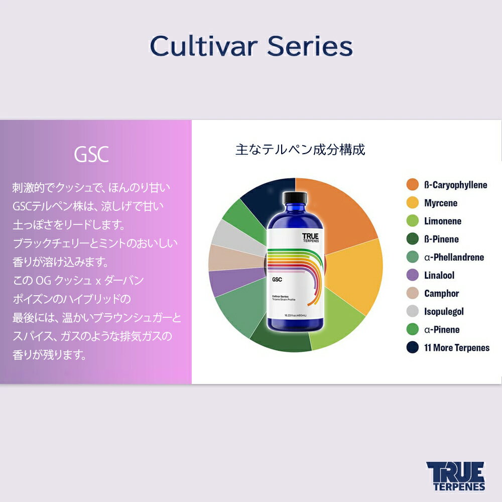 Leafycollectiveの＼ブラックフライデー 限定／ テルペン アメリカ TRUE TERPENES 『カルティバーシリーズ -GSC-』1ml テルペン リキッド VAPE 香料 フレーバー GABA 天然テルペン｜アングル3