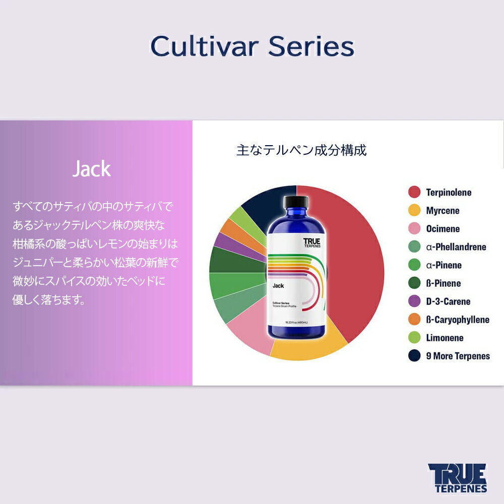 Leafycollectiveの＼ブラックフライデー 限定／ テルペン アメリカ TRUE TERPENES 『カルティバーシリーズ -Jack-』1ml テルペン リキッド VAPE 香料 フレーバー GABA 天然テルペン｜アングル3