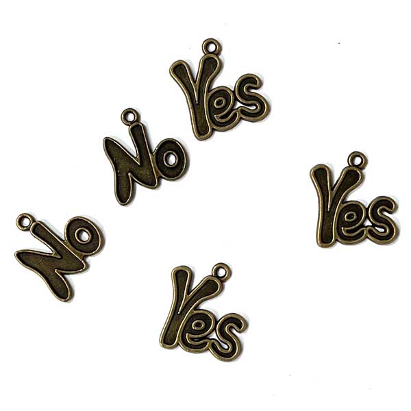 Yes No チャーム パーツ ハンドメイド アクセサリー