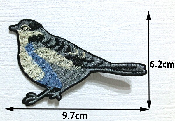 鳥 バード #7 ワッペン 刺繍 アップリケ ミシン手芸