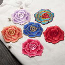 【定形郵便 100円】#19 バラ 薔薇 ローズ 花 ワッペン 刺繍 アップリケ ミシン手芸 フラワー