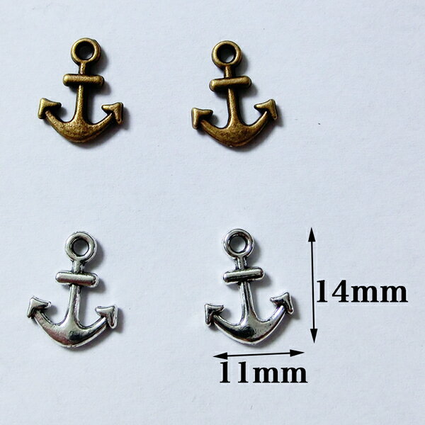 14mm アンカー 碇 イカリ マリン チャーム パーツ ハンドメイド アクセサリー