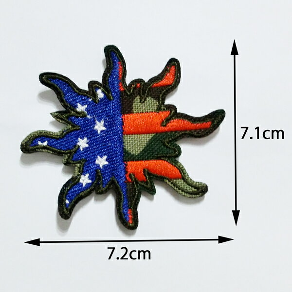 #110 迷彩 アメリカン ワッペン 刺繍 アップリケ ミシン手芸 アメリカン アメリカ
