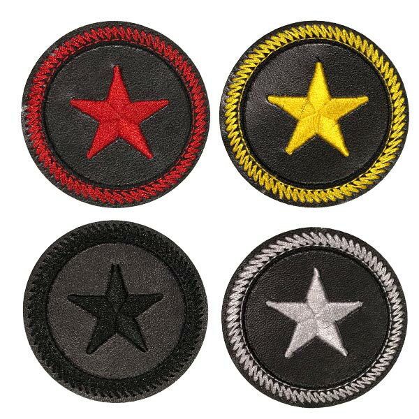 レザー調 ラベルタグ風 ワッペン 刺繍 アップリケ ミシン手芸 アメリカ 手芸素材