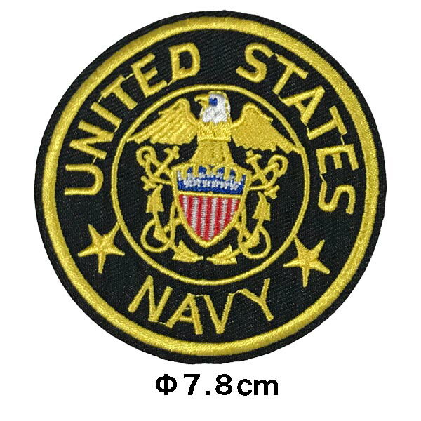 #0022 NAVY 軍隊 ミリタリー 刺繍 アップリケ ミシン手芸 　国旗　アメリカ