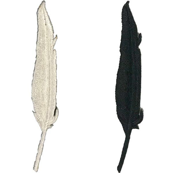 フェザー 羽根 ワッペン 刺繍 アップリケ ミシン手芸 アメリカ