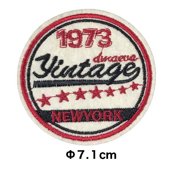 【定形郵便 100円】1973 NEWYORK ワッペン 刺繍 アップリケ ミシン手芸