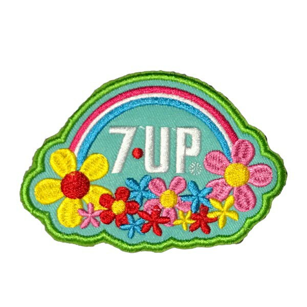 #9 7UP セブンアップ ワッペン 刺繍 アップリケ ミシン 手芸 ロゴ