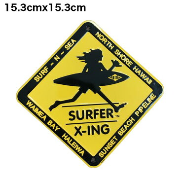 【定形外郵便150円】サーフアンドシー メタルサイン 看板 Surf N Sea ハレイワ 15.3cmx15.3cm