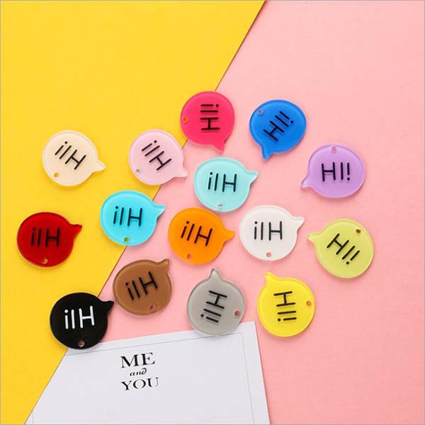 【定形外送料150円】HI! ポップチャーム チャーム カラフル チャーム パーツ ハンドメイド アクセサリー