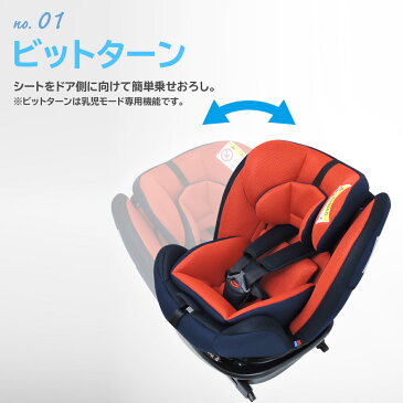 【ISOFIX】 リーマン　チャイルドシート　ジュニアシート　新生児から11歳まで　カイナ　ビットターン　ISOFIX　乳児・学童用　【メーカー直販】