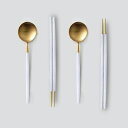 P5倍 cesa beams スプーン お箸 改良品4点セット食器 カトラリー カトラリーセット カトラリーおしゃれ ゴールド 北欧 結婚祝い ギフト スプーン お箸 箸 新築祝い 結婚祝い 内祝い 誕生日 新生活 お弁当 通勤 キャンプ 洋風 プチギフト