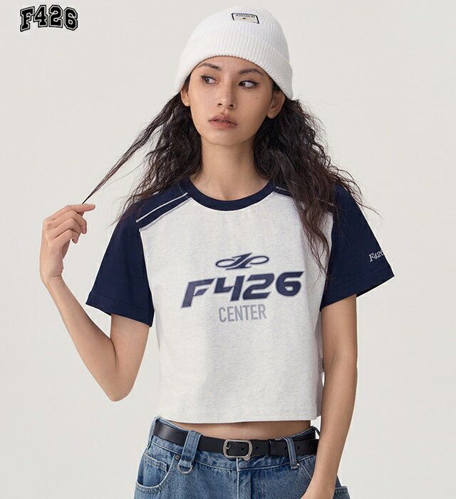 Rakuten - 【F426/エフ426】Tシャツ ショート丈 tシャツ レディース 半袖 ゆったり ロゴtシャツ プリントtシャツ レディース 半袖 大きいサイズ ユニセックス Tシャツ シンプル カジュアル メンズライク オーバーサイズ