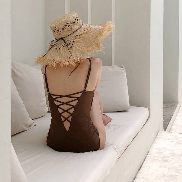 水着ビキニ検索結果｜バックレースアップ ワンピース レディース 水着 シック エレガント リゾート ビー...