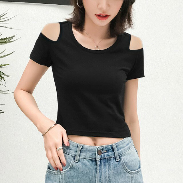 カットソー 肩出し 半袖 Tシャツ レディース 大きいサイズ レディース トップス 白...