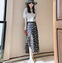 マーメイドスカート アシンメトリー 花柄 スカート ロング ハイウエスト レディース ボトムス シアー シースルー 透け感 大人可愛い 大きいサイズ 春夏 シフォン 通勤服 オフィス きれいめ カジュアル 上品(4)