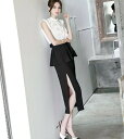 タイトスカート ロング ミモレ丈 レディース ボトムス ペプラム スカート タイト スリット ハイウエスト フリル ウエストマーク 黒 春 夏 秋 通勤服 オフィス お呼ばれ きれいめ カジュアル おしゃれ セクシー 春秋 韓国 ファッション