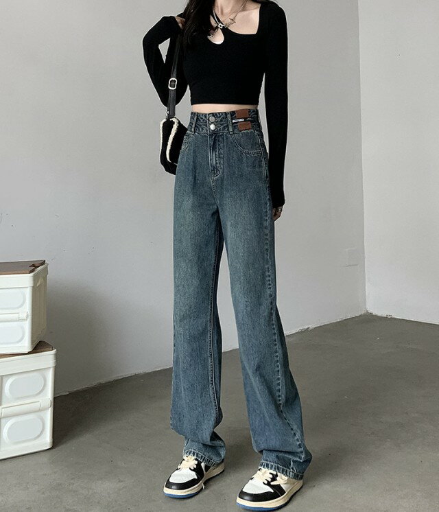 ジーンズレディースハイウエストデニ...