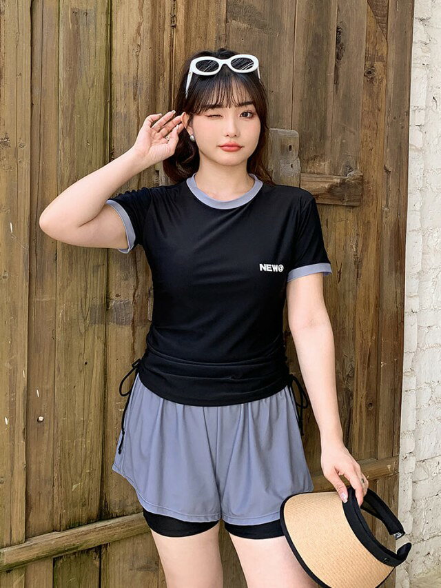 フィットネス 水着 レディース 体型カバー タンキニ 大きいサイズ 3L 4L 5L 6L セ...