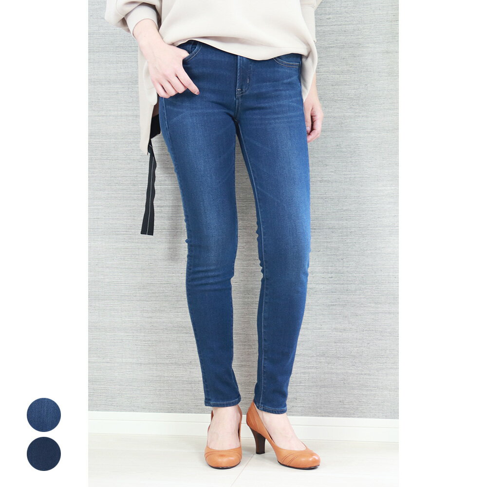 アントゲージ ANTGAUGE超あったか 美シルエット デニムパンツ ボーイズフィット スリムパンツ 裏起毛 ミドブルー ユーズド 青 紺 春 夏 秋 冬 あす...