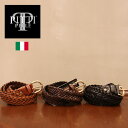 ピッティペッレ PITTI PELLE 編み込みベルト 【ブラック マロン ブラウン 黒 メンズ 男性 紳士 レザー ベルト メッシュベルト 3cm幅 本革 イ...
