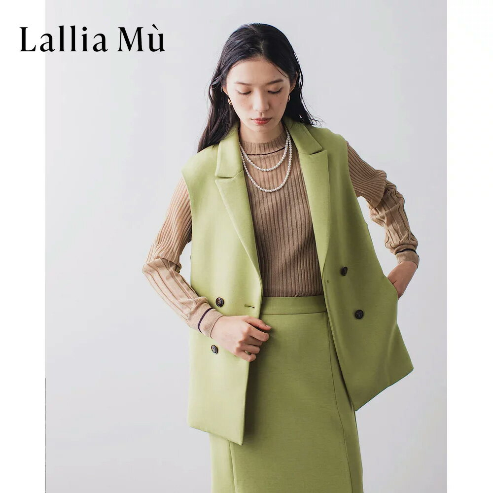 SALE 50%OFF Lallia Mu ラリアムースムースポンチベストジャケットベスト ジレ テーラードベスト レディース トップス ジャケット アウター レイヤード 春夏 きれいめ トップス2311210あす楽 ギフト母の日 ギフト