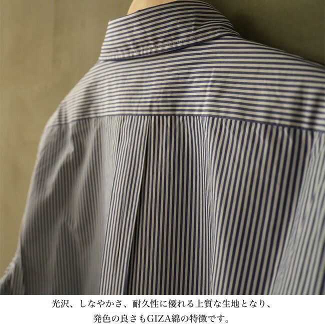 マニュアルアルファベット MANUAL ALPHABET 100/2 ブロード ボタンダウン シャツ 【ホワイト 白 ストライプ ネイビー 紺 メンズ ユニセックス トップス 長袖 前開き ゆったり 綿100％ カジュアル 日本製 服 】basic-bg-004【正規取扱店】