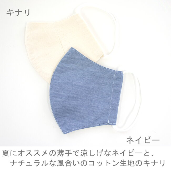 ベージュ ネイビー 2点セット 布マスク