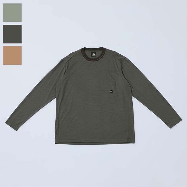 ROUVER ルーバー アクシオ ロンT 【 カーキ チャコール コヨーテ 緑 カットソー メンズ ユニセックス 秋 冬 無地 長袖 ウール 大人 カジュアル ...