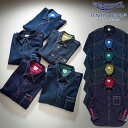 TENRYO DENIM テンリョウデニム カラー レボリューション ストレッチ デニム シャツ 10oz 【デニムシャツ トップス 羽織り メンズ レディース...