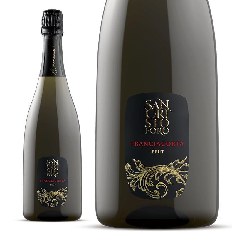 格付けイタリアワイン（DOCG） (NV)【辛口】【爽やかな辛口】フランチャコルタ DOCG ブリュット Franciacorta DOCG Brut スパークリングワインサン クリストーフォロ（750ml）　フランチャコルタ　自然派ワイン